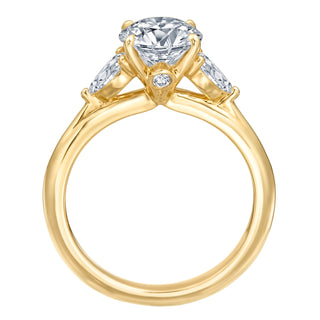 Lincoln Park 3 Stone Pear Sides Wedding Ring thumbnail