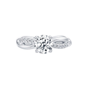 Lincoln Park Round Center With Diamond Twist Wedding Ring