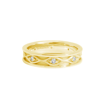 Lincoln Park 5 MM Wave Edged Wedding Band