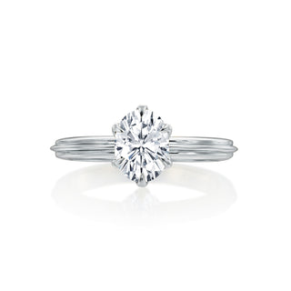 Lincoln Park Oval 6 Prong Solitaire Wedding Ring thumbnail