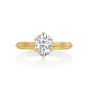 Lincoln Park Oval 6 Prong Solitaire Wedding Ring
