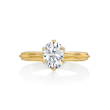 Lincoln Park Oval 6 Prong Solitaire Wedding Ring