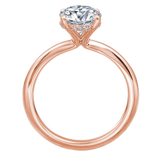 Lincoln Park Round Solitaire Hidden Halo Wedding Ring thumbnail
