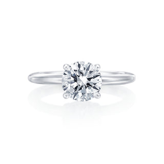 Lincoln Park Round Solitaire Hidden Halo Wedding Ring thumbnail