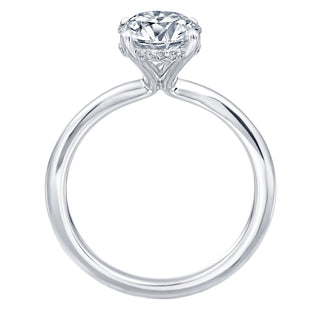 Lincoln Park Round Solitaire Hidden Halo Wedding Ring thumbnail