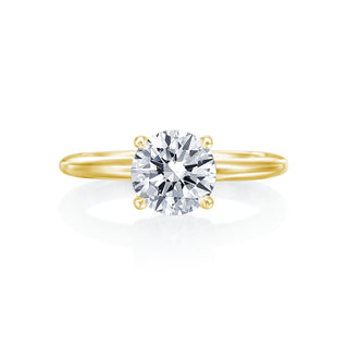 Lincoln Park Round Solitaire Hidden Halo Wedding Ring thumbnail