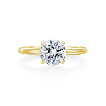 Lincoln Park Round Solitaire Hidden Halo Wedding Ring