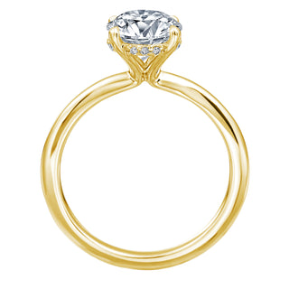 Lincoln Park Round Solitaire Hidden Halo Wedding Ring thumbnail