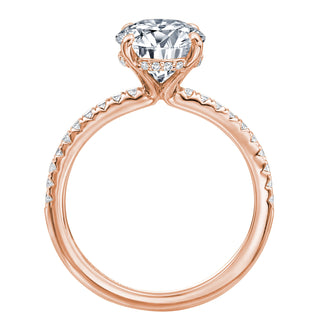 Lincoln Park Oval Diamond Hidden Halo Wedding Ring thumbnail