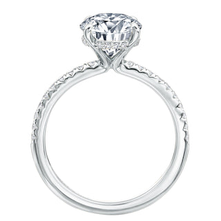 Lincoln Park Oval Diamond Hidden Halo Wedding Ring thumbnail