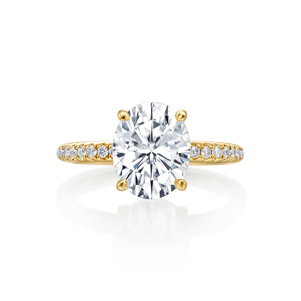 Yellow gold solitaire engagement ring
