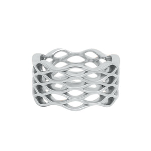 Lincoln Park 11 MM Wave Wedding Band