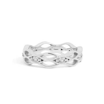 Lincoln Park 5 MM Wave Diamond Wedding Band