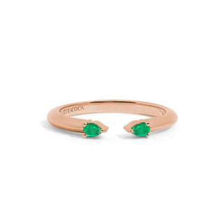 Lincoln Park Pear Emerald Gap Wedding Band thumbnail