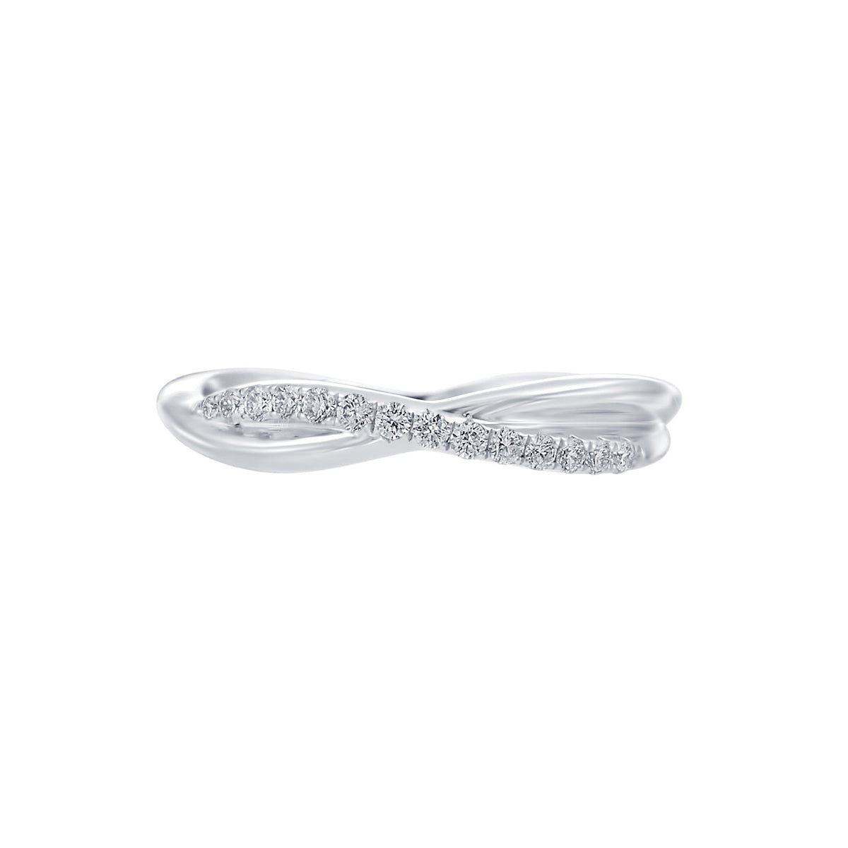 Lincoln Park Half Twist Diamond Wedding Band