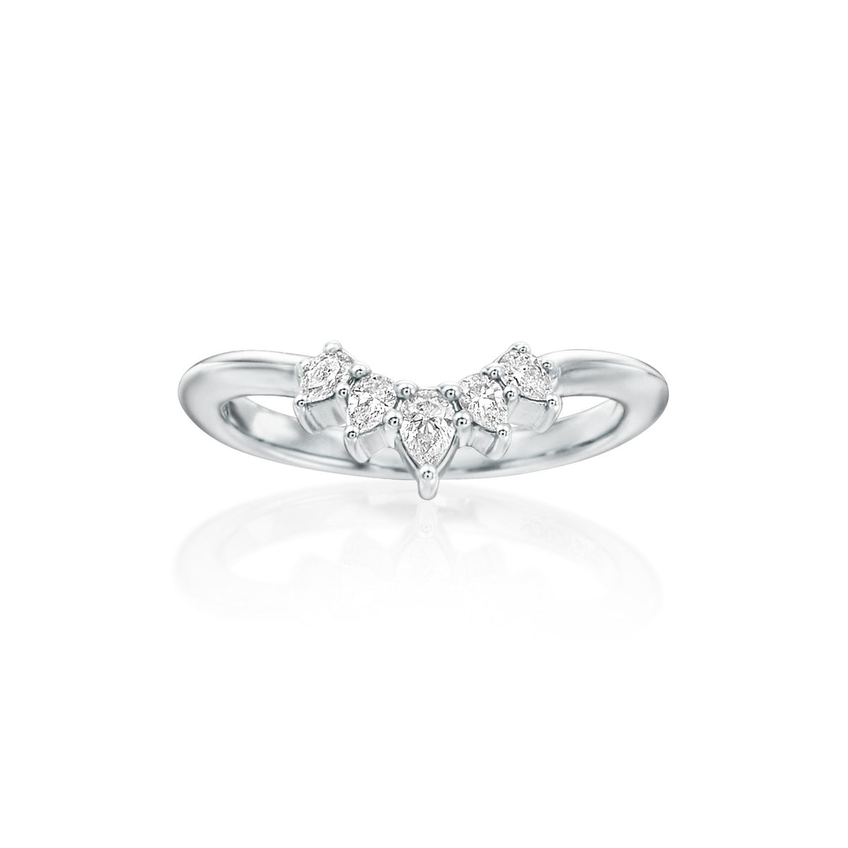 Lincoln Park Starburst Curved Wedding Band