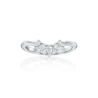 Lincoln Park Starburst Curved Wedding Band thumbnail