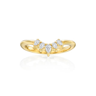 Lincoln Park Starburst Curved Wedding Band thumbnail