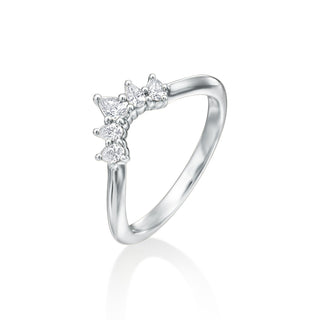 Lincoln Park Starburst Curved Wedding Band thumbnail