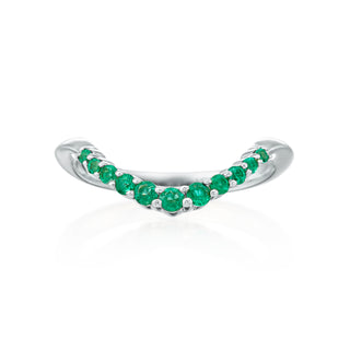 Lincoln Park Emerald U curve Wedding Band thumbnail