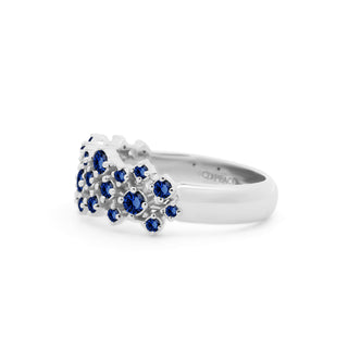 Lincoln Park Blue Sapphire Cobblestone Wedding Band thumbnail