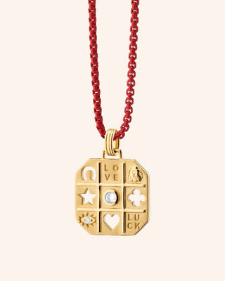 "Tokens of Luck" Necklace with Center Diamond thumbnail