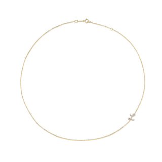Single Diamond Initial Necklace thumbnail