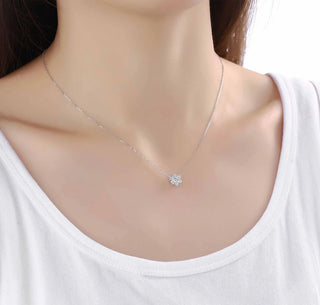 Essentials 0.50ct Cluster Flower Necklace NL-00085WHT thumbnail