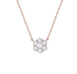Essentials 0.50ct Cluster Flower Necklace NL-00085WHT thumbnail