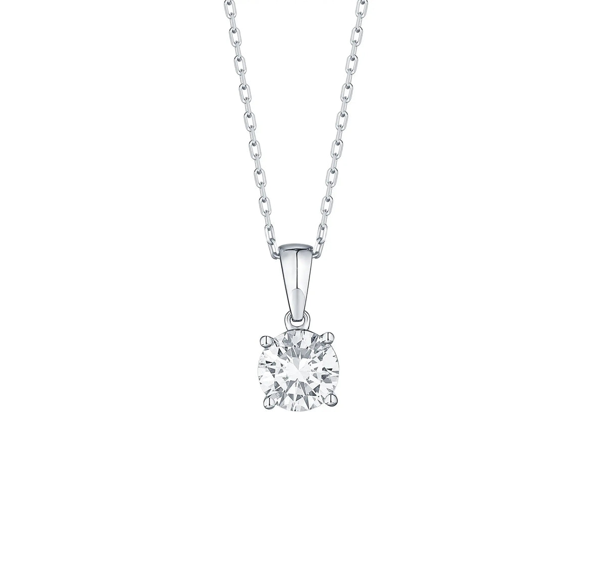 Essentials 0.50ctw Solitaire Pendant P-00625WHT