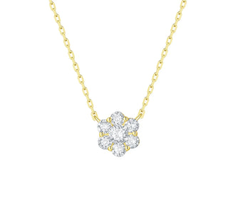 Essentials 0.50ct Cluster Flower Necklace NL-00085WHT thumbnail