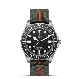 Tudor Pelagos FXD - 42mm titanium case, Green fabric strap with red band - M25717N-0001 thumbnail