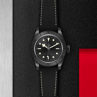 Tudor Black Bay Ceramic - 41mm ceramic case, Hybrid leather and rubber strap - M79210CNU-0001 thumbnail