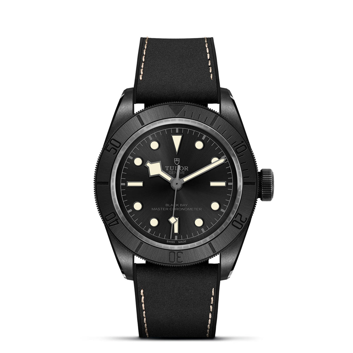 Tudor Black Bay Ceramic - 41mm ceramic case, Hybrid leather and rubber strap - M79210CNU-0001
