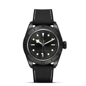 Tudor Black Bay Ceramic - 41mm ceramic case, Hybrid leather and rubber strap - M79210CNU-0001