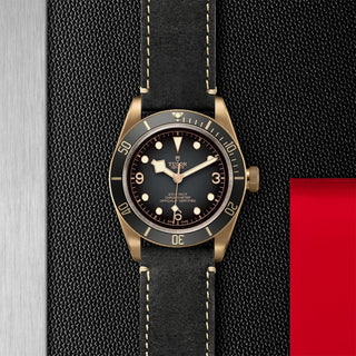 Tudor Black Bay Bronze - 43mm bronze case, Black leather strap - M79250BA-0001 thumbnail