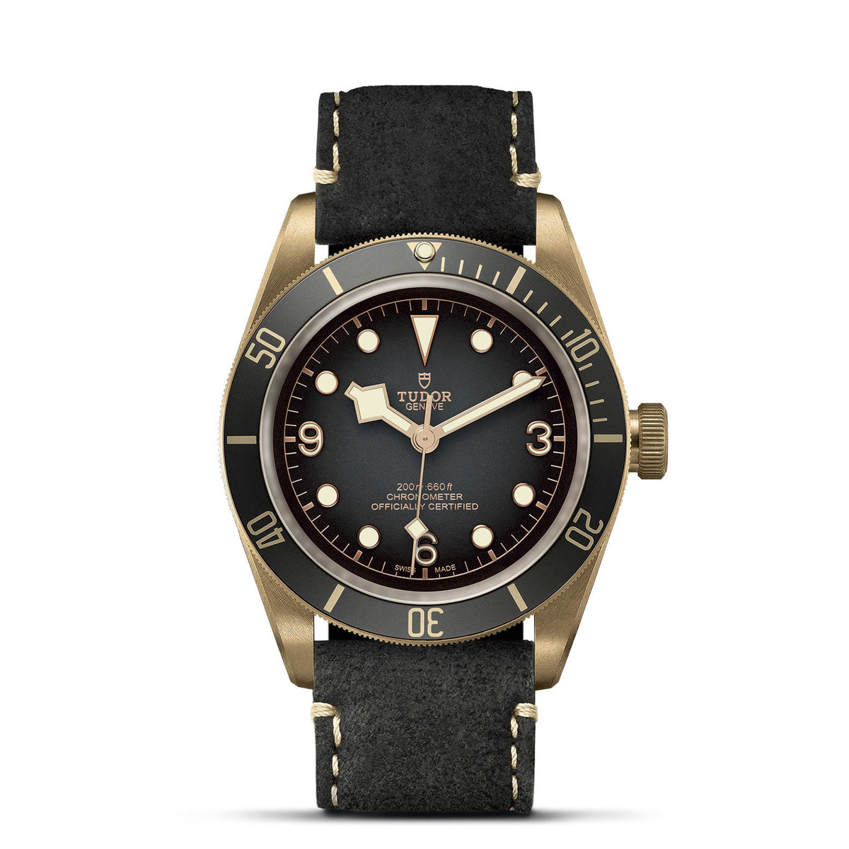 Tudor Black Bay Bronze - 43mm bronze case, Black leather strap - M79250BA-0001