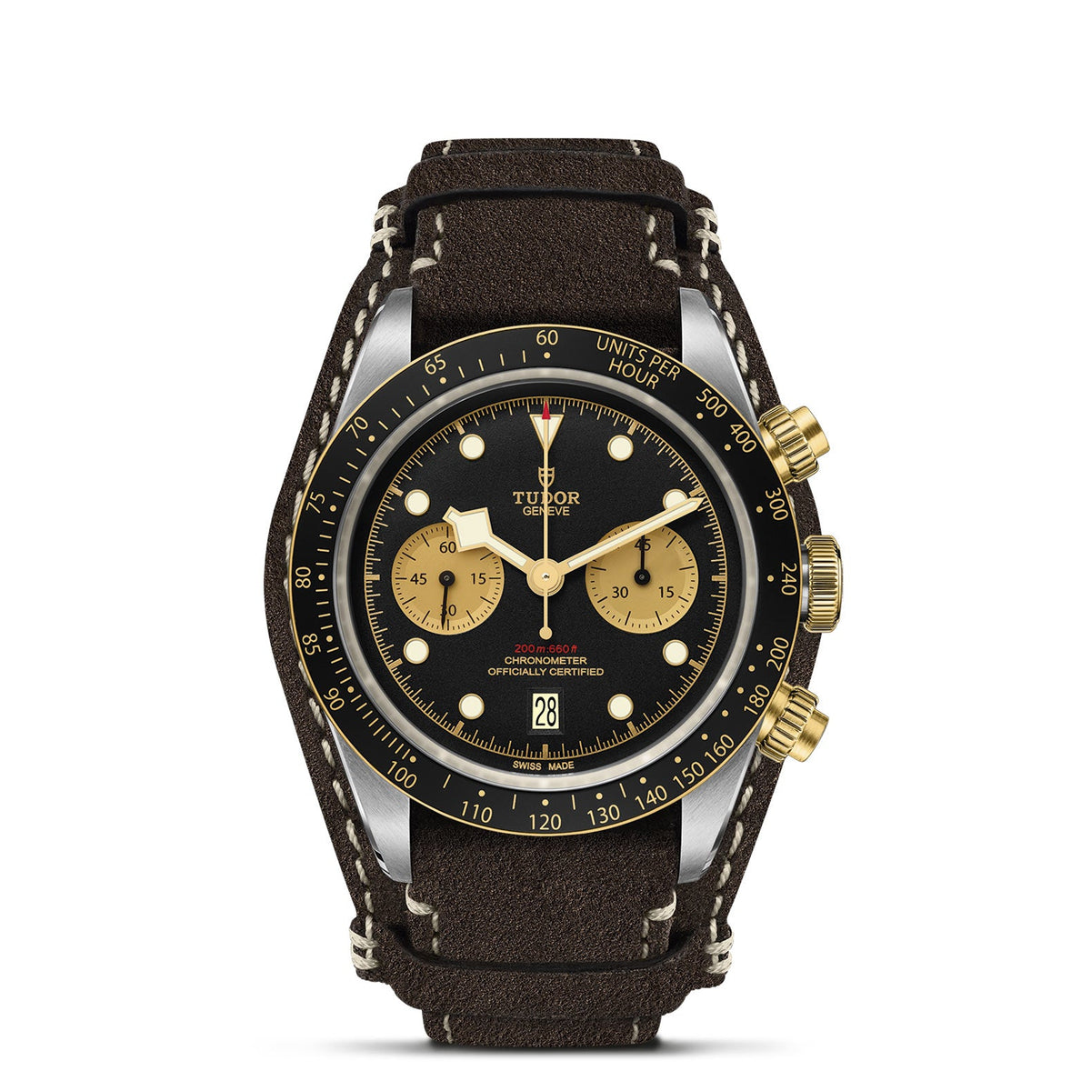 Tudor Black Bay Chrono S&G - 41mm steel case, Brown leather strap - M79363N-0002