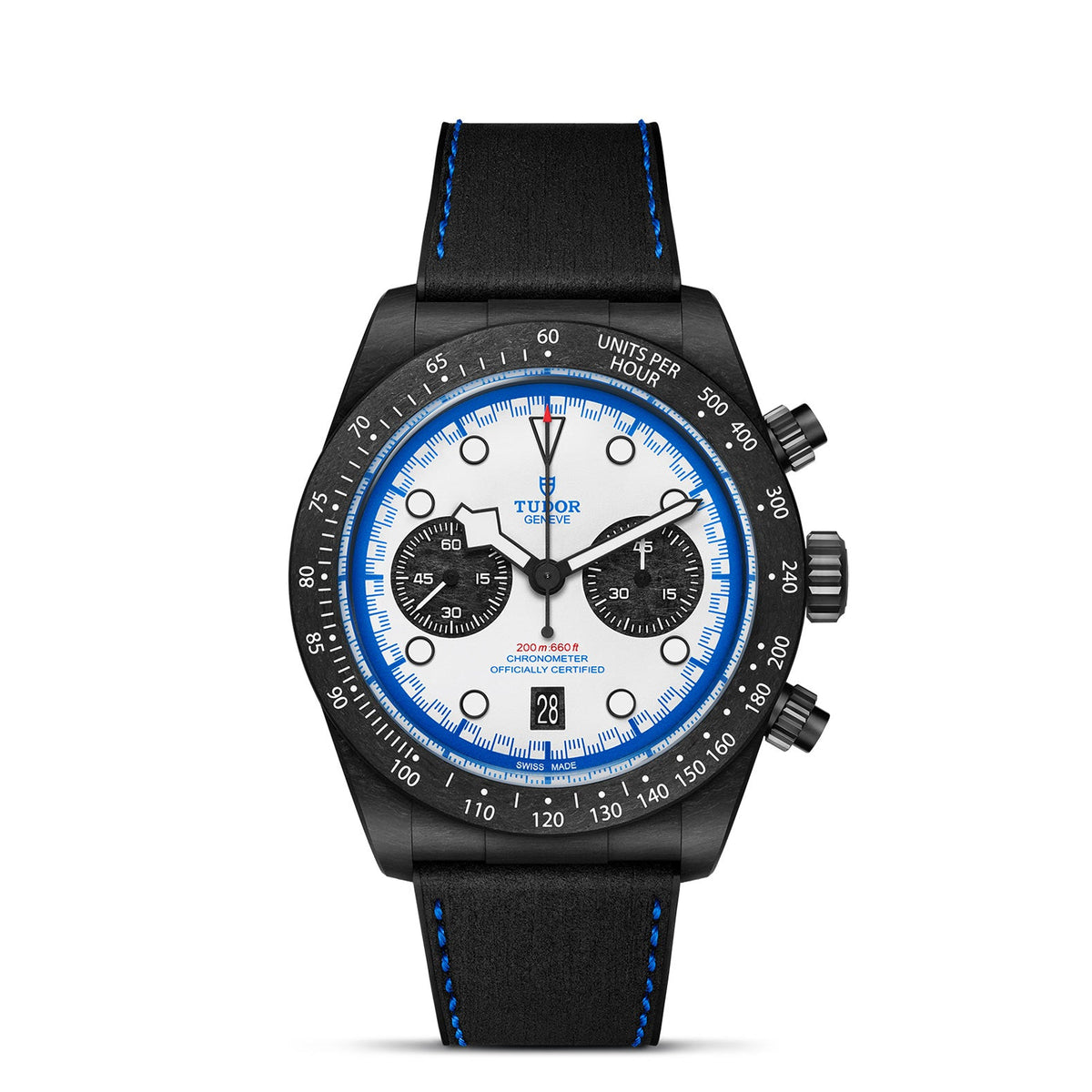 Tudor Black Bay Chrono - 42mm black carbon fibre case, "Racing white" dial - M79377KN-0001