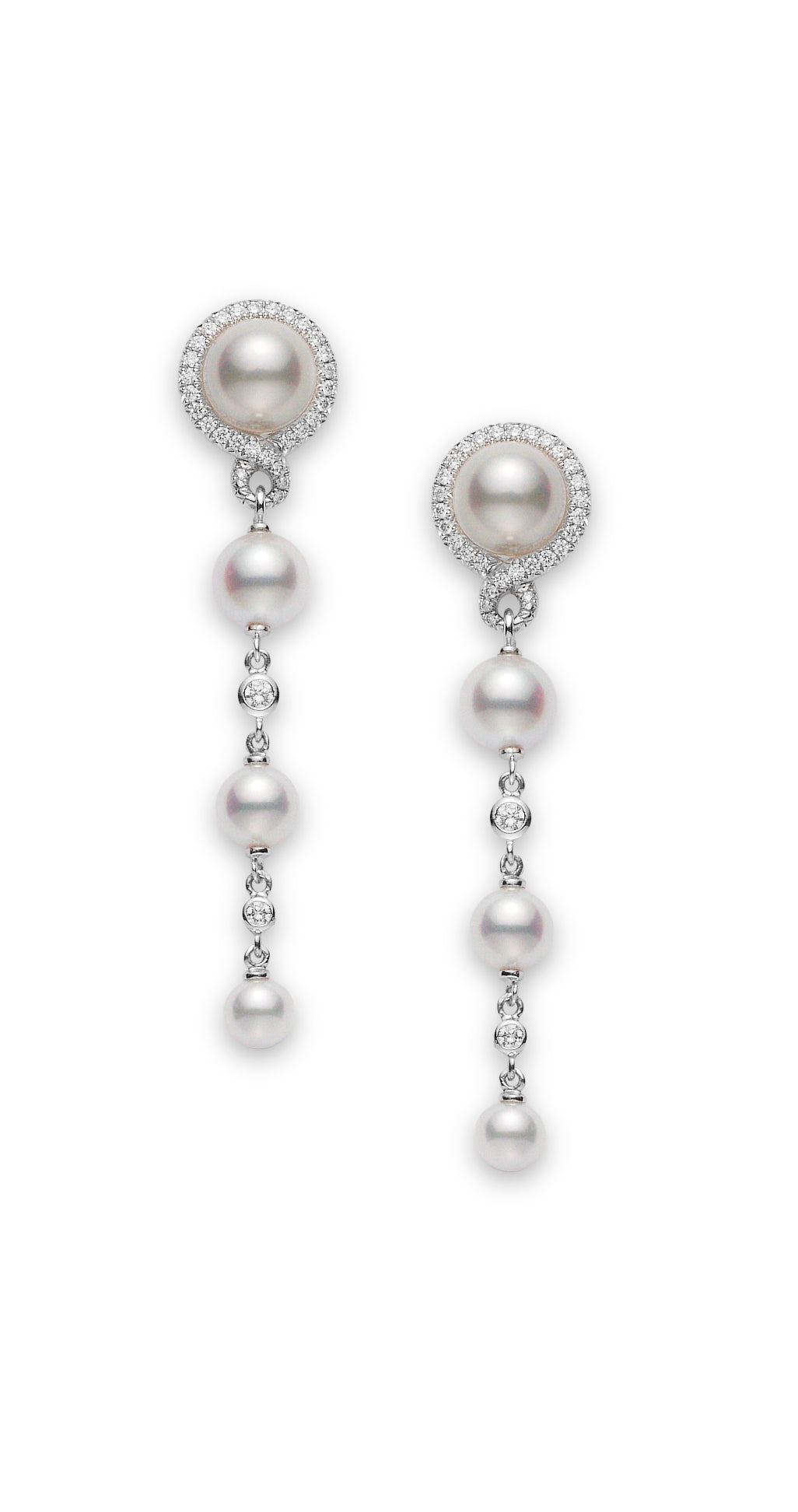 Petit Soleil Akoya Cultured Pearl Earrings Mikimoto