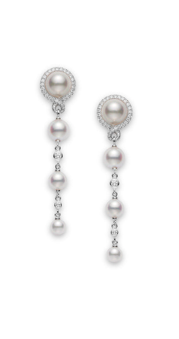 Petit Soleil Akoya Cultured Pearl Earrings Mikimoto