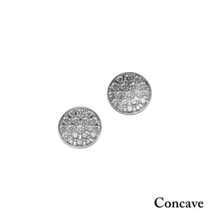 Diamond Circle Earrings in 18K White Gold thumbnail