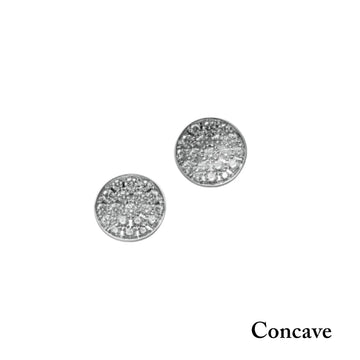 Diamond Circle Earrings in 18K White Gold Mikimoto