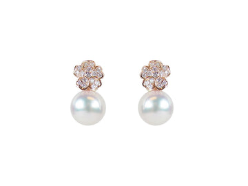 Cherry Blossom Akoya Pearl Earrings Mikimoto