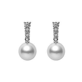 Morning Dew Akoya Cultured Pearl Earrings in 18K White Gold thumbnail