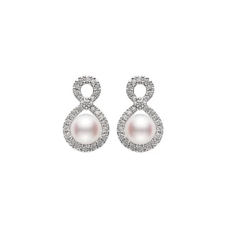 Ruyi Collection Akoya Cultured Pearl and Diamond Earrings thumbnail