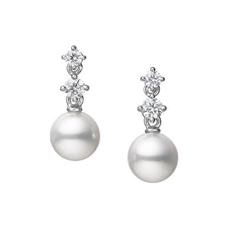 Morning Dew Akoya Cultured Pearl Drop Earrings thumbnail