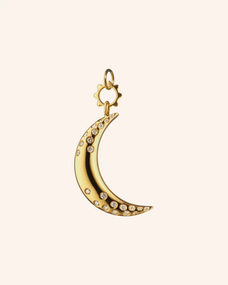 "Dream" Crescent Moon Necklace with Diamonds thumbnail