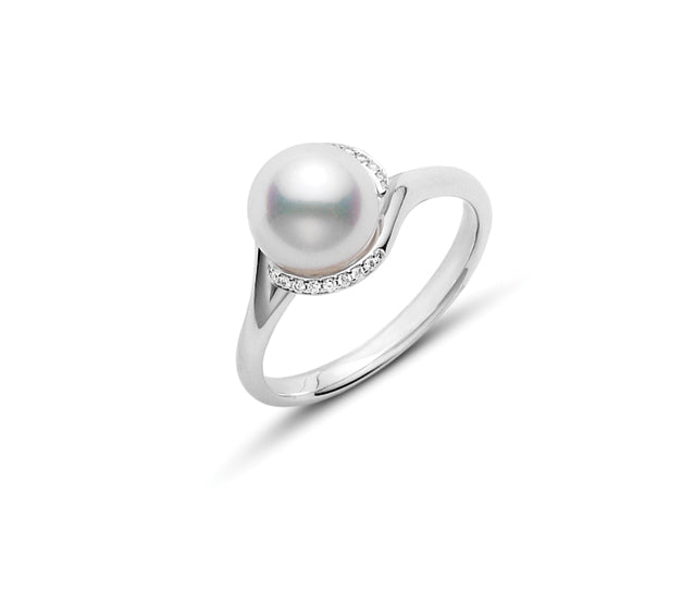 Twist Akoya Pearl Ring Mikimoto