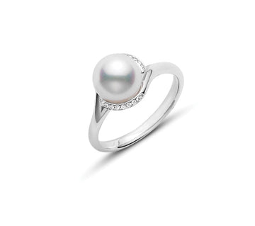 Twist Akoya Pearl Ring Mikimoto